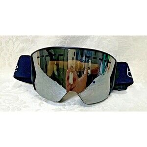 Bollé Bedrock Ski Snowboard Goggles Black Frame Silver Mirror Lens Adult Medium